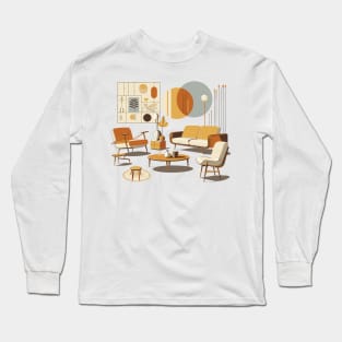 Mid-Century Modern Home Docor Long Sleeve T-Shirt